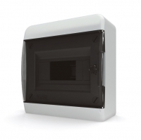 Щит распределительный внутренний пластиковый Tekfor 8 модулей, цвет дверцы - прозрачный черный (IP40) [BVK 40-08-1]
