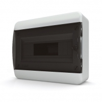 Щит распределительный наружный пластиковый Tekfor 12 модулей, цвет дверцы - прозрачный черный (IP40) [BNK 40-12-1]