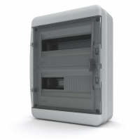 Щит распределительный наружный пластиковый Tekfor 24 модуля, цвет дверцы - прозрачный черный (IP65) [BNK 65-24-1]