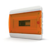 Щит распределительный внутренний пластиковый Tekfor 12 модулей, цвет дверцы - прозрачный оранжевый (IP40) [BVO 40-12-1]