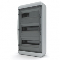 Щит распределительный наружный пластиковый Tekfor 36 модулей, цвет дверцы - прозрачный черный (IP65) [BNK 65-36-1]