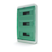 Щит распределительный наружный пластиковый Tekfor 36 модулей, цвет дверцы - прозрачный зеленый (IP40) [BNZ 40-36-1]