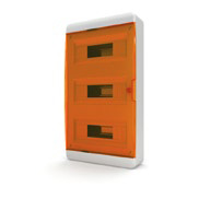 Щит распределительный наружный пластиковый Tekfor 36 модулей, цвет дверцы - прозрачный оранжевый (IP40) [BNO 40-36-1]