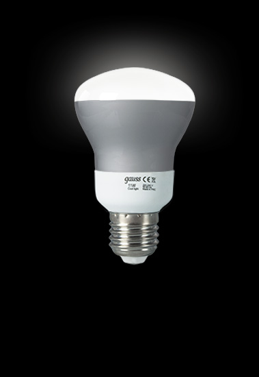 Энергосберегающая лампа Gauss R63 220-240V 11W 4200K E27 