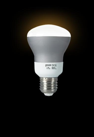 Энергосберегающая лампа Gauss R63 220-240V 11W 2700K E27  