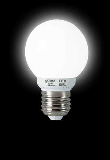Энергосберегающая лампа Gauss GLOBE 220-240V 13W 4200K E27 