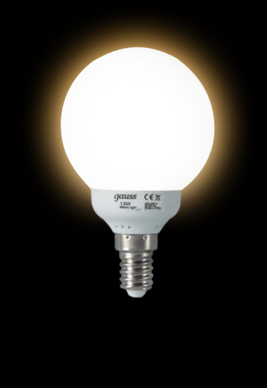 Энергосберегающая лампа Gauss GLOBE 220-240V 13W 2700K E14